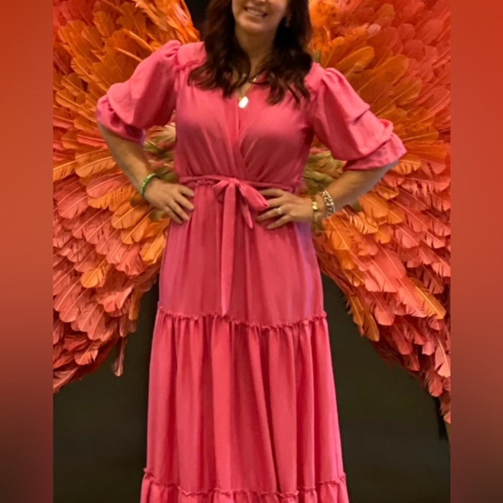 Elegant Pink Maxi Dress